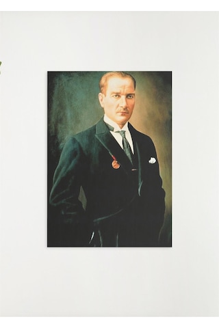 Mustafa Kemal Atatürk Ahşap Retro Vintage Poster 3 lü Set