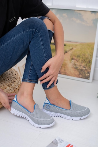 Nesil Shoes Dvm 801 Açık Gri Faylon Taban Kadın Yürüyüş Ayakkabısı-açıkgri Açık Gri