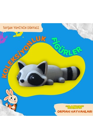 Tavşan Yumi Orman Hayvanları Koleksiyonu- 4 Parça 5-7 Cm Hareketli Oyuncaklar Ve Bilgilendirici Kartlar "