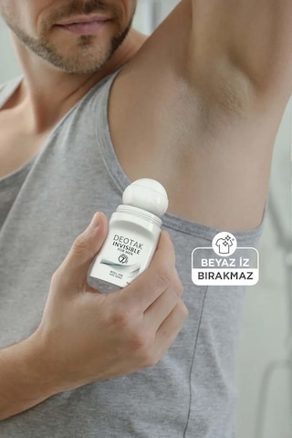 Deotak Invisible Erkek 7 Güne Kadar Etkili Roll-On Deodorant 35 ML x 2 Adet