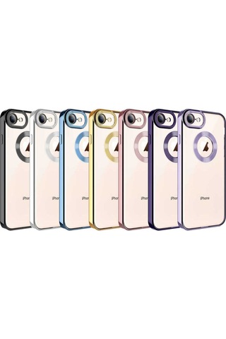Apple İphone 7 Uyumlu Logo Gösteren Kamera Korumalı Renkli Tasarım Kılıf