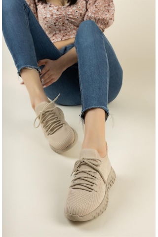 Nesil Shoes Dvm 500 Bej Triko Kadın Sneakers-bej Bej