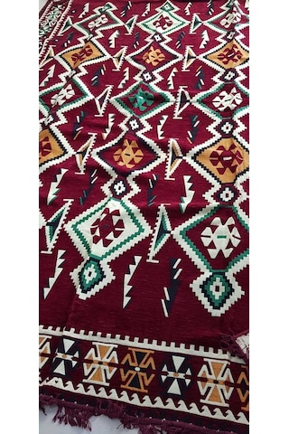 Coton Şark Köşesi Antep Anadolu Desenli Kilim Bordo 200 x 300 CM