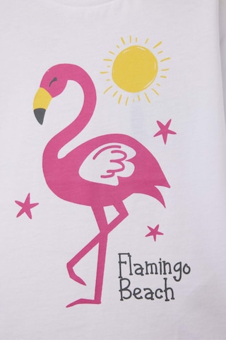 Defacto Kız Bebek Bisiklet Yaka Baskılı Kısa Kollu Tişört E0723a525smwt34 Beyaz