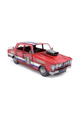 T.concept Dekoratif Dayanıklı Metal Nostaljik Araba Kırmızı Renk C0952