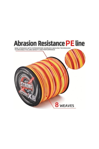 Techbloom Dayanıklı 8 İplik Örülü Misina A 10 -0.55mm-100lb 300m 328yd Tuzlu Su Balıkçılık Kamuflaj Polyetilen