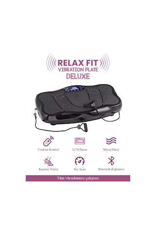 Deluxe Vibration Plate Titreşimli Spor Aleti Siyah