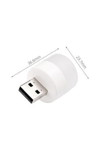Konesam Usb Led Güneş Işığı Korumalı Mini Gece Lambası - Öğrenci Için Fonksiyonel Ambiyans Aydınlatma Opp Paketi Beyaz