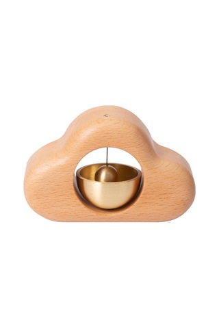 Sones Emiş Kapısı Rüzgar Çanı Manyetik Emiş Kapı Zili Ahşap Dekorasyon, Renk: Kayın