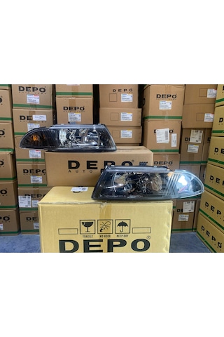 Mitsubishi Carisma 2000-2005 Arası Depo Sağ Ve Sol Far Takım Siyah Mr972793 / Mr972794