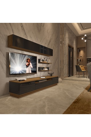 Decoraktiv Trendstyle 5s Mdf Tv Ünitesi Tv Sehpası Pera - Siyah