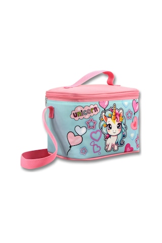 Ümit Çanta 5049 Isı Yalıtımlı Kız Çocuk Bebek Unicorn Baskılı, Pembe Turkuaz Renkli Beslenme Çantası Pembe - Turkuaz