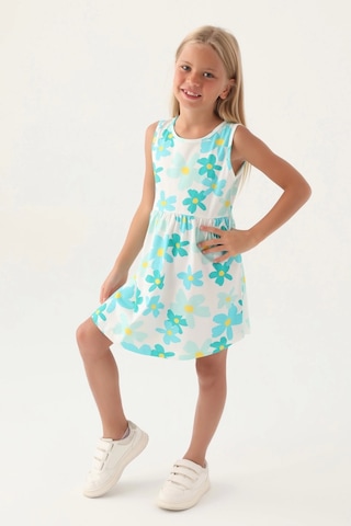 Roly Poly 3393-3 Kız Çocuk Çiçekli Elbise 001