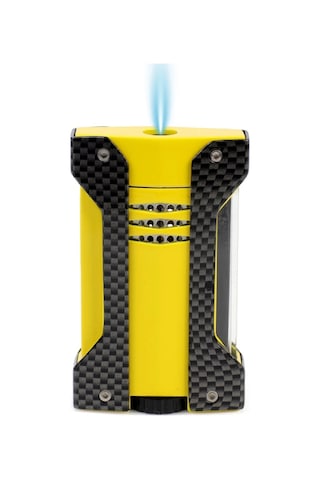 Conquistador Tek Torch Pürmüz Karbon Sarı Defi Extreme Dizayn Metal Puro Çakmağı Cnq-021
