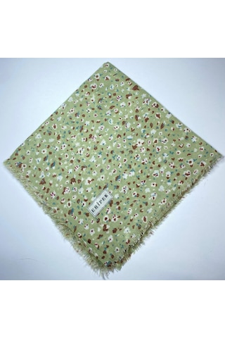Saçaklı Pamuk Tülbent - 05504 - 95 X 95 / Çimen Yeşili -08 Çimen Yeşili -08