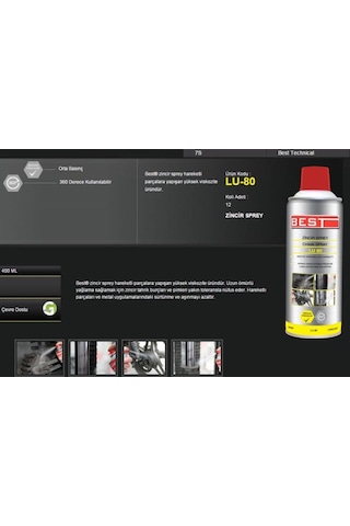 Best Lu-80 Sprey Bisiklet Zincir Yağlayıcı 400 ML Çok Renkli