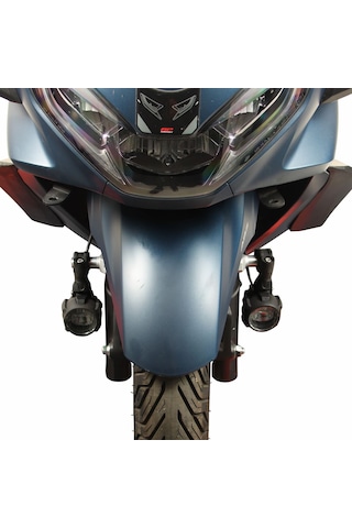 Gp Kompozit Medium Universal Motosiklet Sis Farı Seti Siyah