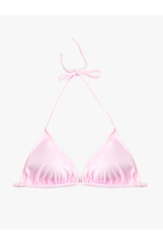 Koton Boyundan Bağlamalı Üçgen Bikini Üstü Pembe 6sak10014mm Gül