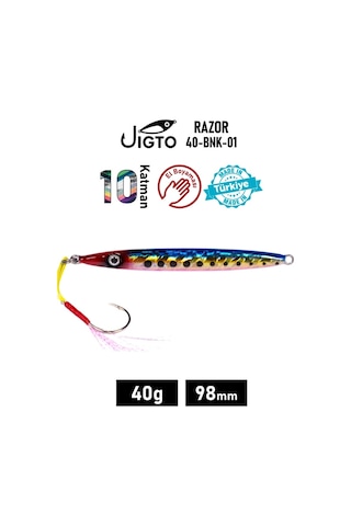 Jig, Zoka, Suni Yem, Glow Uv Metal Jig, 40gr 10cm Razor 40