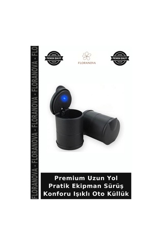 Premium Uzun Yol Pratik Ekipman Sürüş Konforu Işıklı Oto Küllük