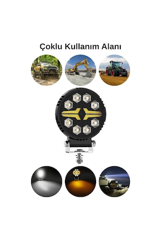 Off-road Yuvarlak Led Çalışma Lambası 2 Adet 20w -selamlamalı Gündüz Led Flash Mod & Delici Işık