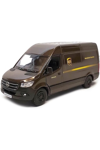 Kinsmart Mercedes-benz Sprinter Ups Sürümü Teslimat Van 1:48 Ölçe