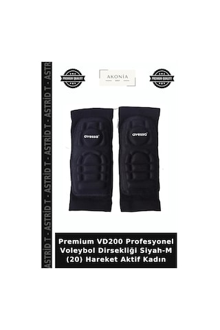 Premium Vd200 Profesyonel Voleybol Dirsekliği Siyah-m 20 Hareket Aktif Kadın