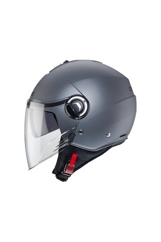 Caberg Riviera V4 Metalik Gri Güneş Vizörlü Yarım Açık Motosiklet Kaskı Gri