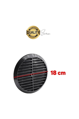 Aç Kapa Yalıtımlı Havalandırma Ayarlı 18cm Siyah Kapak Cam Menfezi Doğalgaz Boşluk Aparatı Başlık