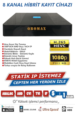 6 Kameralı Set - Yapay Zeka Özellikli Gece Renkli Gösteren 5mp Sony Lensli 12 Warm Ledli Fullhd Güvenlik Kamerası Seti 312w-9008