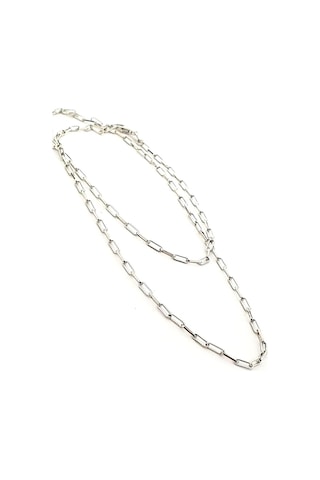 Italyan 925 Ayar Gümüş Ataç Uzun Zincir Kolye (503803994)