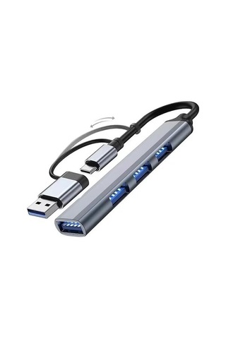 Xuweiwei 2'si 1 Arada Usb 3.0 Hub, 4 Port Type-c Usb 3.0 Hub,