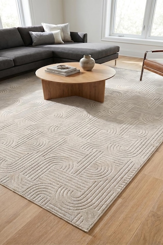 Raschel Carpet Bohem Kilim Yıkanabilir Leke Tutmaz Modern Sisal Bej Özel Seri Kaymaz Taban Halı Yolluk Bej
