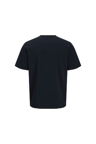 Jack & Jones Erkek Bisiklet Yaka Gögüs Baskili Tisört - New Plas - 12310180 Lacivert