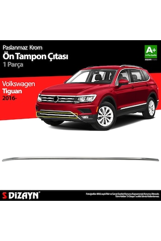 S-Dizayn Vw Tiguan Krom Ön Tampon Çıtası 2016-2020