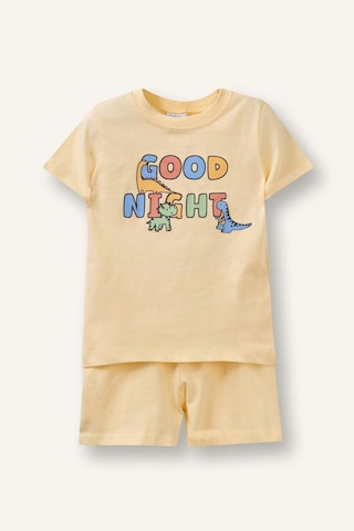 Defacto Hayvan Desenli 2li Pijama Takımı Erkek Bebek G8864a526smyl522 Sarı-yl522