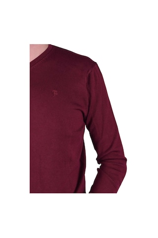 Regular Fit Bordo Erkek Pamuklu Düz Triko Kazak, Ot-Kzk-20011 Bordo