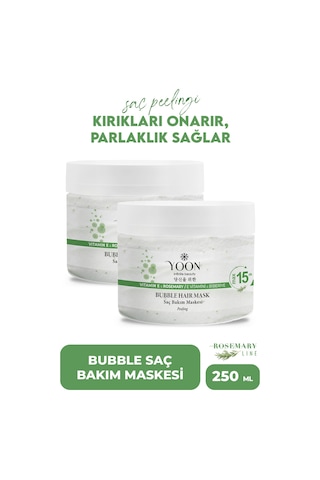 Yoon E Vitamin & Peeling Etkili Biberiye Saç Maskesi 2 x 250 ML