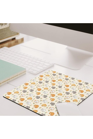 Durable Cat Desenli Mouse Pad 27x32cm, Kaymaz Rubber, Suya Dayanıklı-a48