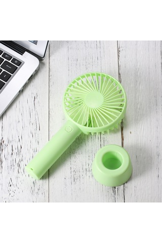 Ranyeek Usb Çalışır Masaüstü/el Tutulu Ev-ofis Seyahat Fanı, 3 Hız Ayarı, Yeşil Pil Yok