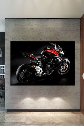 Motosiklet Motorcycle Dekoratif Kanvas Tablo