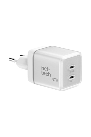 Nettech Nt-hch12 Pd+qc Ganprime 67w Şarj Aleti Beyaz