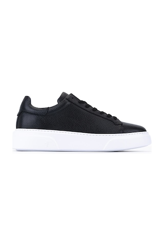 Tamer Tanca Erkek Hakiki Deri Siyah Floter Sneakers & Spor Ayakkabı 1212 2501 Erk Ayk Y26 Sıyah Fltr