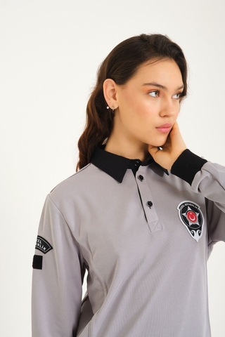 Yeni Tip Kamu Özel Güvenlik Kışlık Kadın Sweatshirt Gri