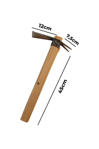 Sürmene Makas Çeliği Çatallı Kazma Bahçe Tarla Hobi 45cm
