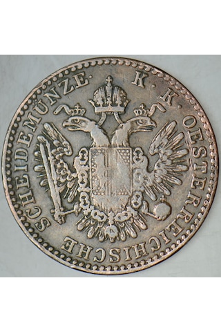 Avusturya 1/2 Yarım Kreuzer 1851 A Viyana Darbı.
