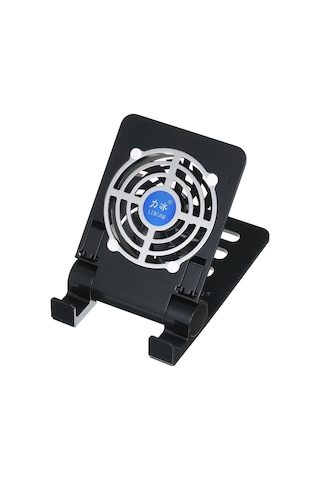 Vkemall Siyah Akıllı Telefon Ve Tablet Soğutucu Standı - Ayarlanabilir, Fanlı, Sesiz, Geniş Uyumluluk