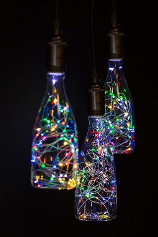 Pilli Renkli Peri Led Işık Atif Aydınlatma 5 Metre Rgb Led Siyah