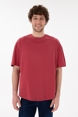 U.S. Polo Assn. Erkek Long Fit Bisiklet Yaka Vişne Basic Tişört 50305988-VR223