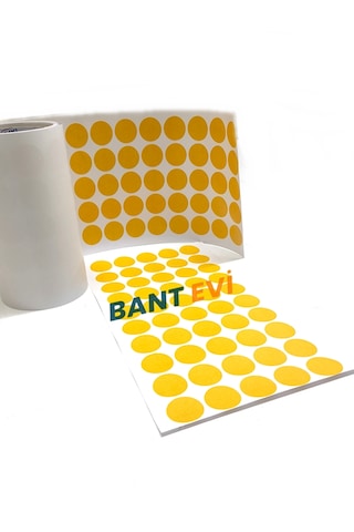 Yuvarlak Kesim Filmik Çift Taraflı Bant 50adet 28mm Şeffaf Diecut